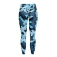 thumbnail image 6 of Renewold Blue Black Camo Yoga Leggings with Pockets for Women Athletic Pants High Waist Ultra Soft Hip Lift Ankle Pants Printed Leggings 4 Way Stretch Plus Size, XL, 6 of 8