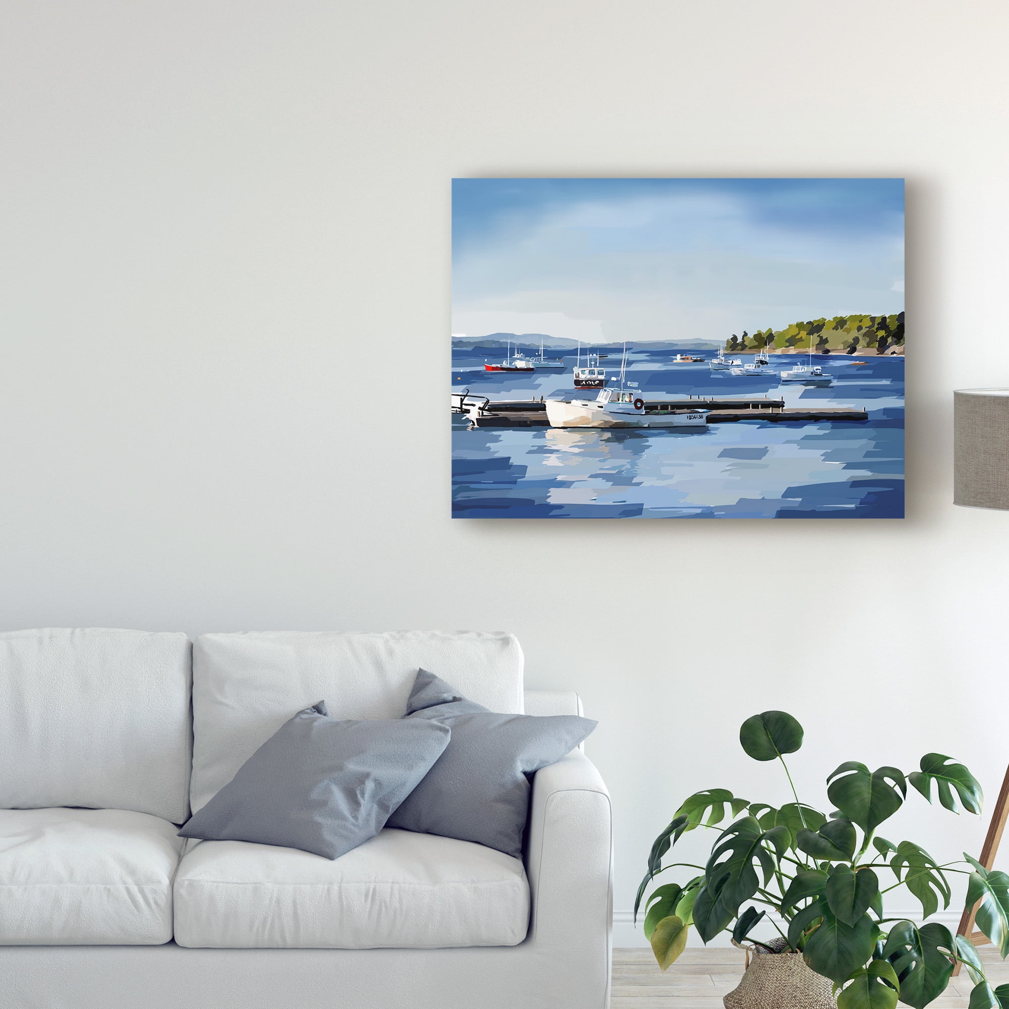 Trademark Fine Art 'Peaceful Harbor II' Canvas Art by Emily Kalina