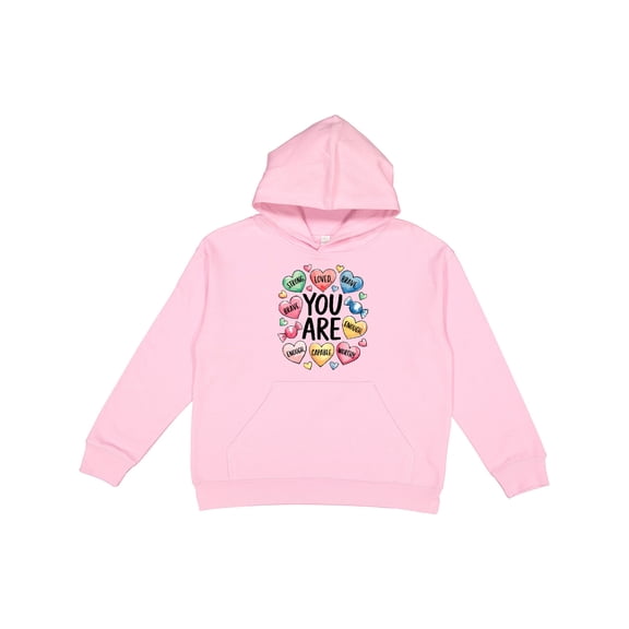 Inktastic Colorful Encouragement You Are Strong Loved Brave Enough Capable Worthy Youth Hoodie Sweatshirt