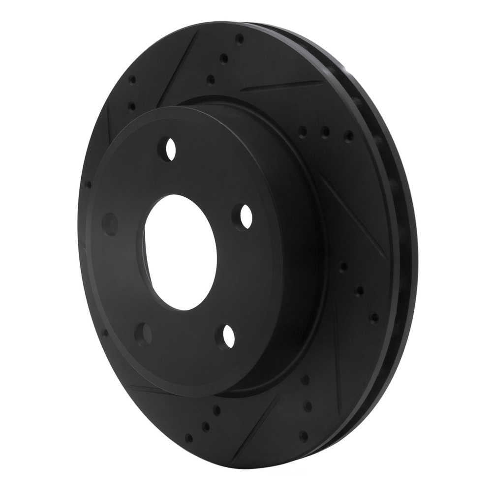 Dynamic Friction Company 633-40105L DFC Brake Rotor - Drilled And Slotted - Black