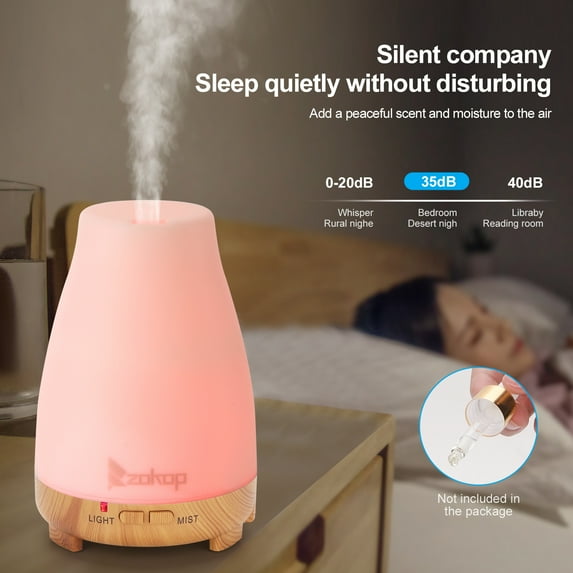 KANGBO Remote Control Changing Color Humidifier Colorful Lights Mini White Humidifier 11W 200ml Aroma Diffuser