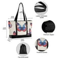 thumbnail image 2 of FORMRS Canvas Laptop Tote Bag for Women with 15.6" Computer Compartments Shoulder Handbag, Blue Butterflies, 2 of 7