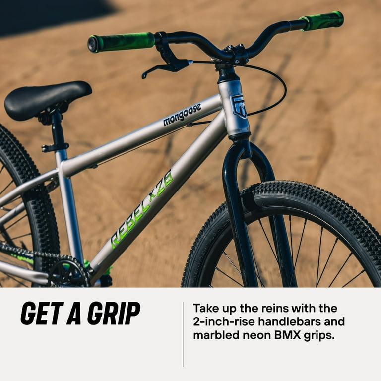 Mongoose Rebel X26 Adult Unisex 26-in. BMX Bike, Nickel Gray Bicycle