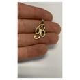 thumbnail image 4 of 10K Solid Real Yellow Gold Personalized Cursive B Initial Pendant Necklace, Available in Different Letters Charm with Diamond Cut Gifts for Her with 20" Gold Chain, 4 of 6