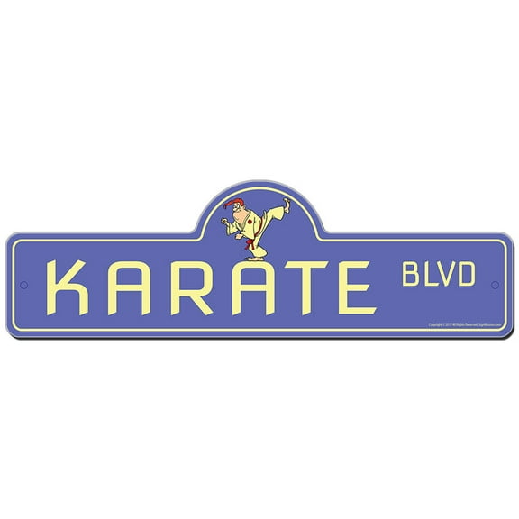 Karate Street Sign | Indoor/Outdoor | Funny Home Decor for Garages, Living Rooms, Bedroom, Offices | SignMission personalized gift