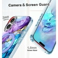thumbnail image 5 of CASEFIV for iPhone 16 Plus Case,with Magnetic Invisible Ring Stand [Compatible with MagSafe],Full Body Rugged Slim Women Men Girl Shockproof Marble Pattern Design Case,Blue, 5 of 8