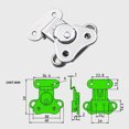 thumbnail image 2 of 4Pcs Stainless Steel Butterflies Latches Spring Loaded Buckle Latches for Box, 2 of 9