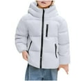 thumbnail image 2 of MKOSPLRT Boys' Girls' Winter Coat Kids Puffer Winter Jacket Thick Fleece Warm Hooded Outerwear Coats for Boys Girls 1-14 Years, 2 of 9