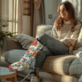 thumbnail image 2 of COEQINE Hummingbird Floral Leg Cast Cover Outdoor Protection Leg Cover Knee Cast Sock Breathable Cast and Bandage Protector Cast Scratcher Sleeve Gifts for Friends Size S, 2 of 7