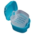 thumbnail image 1 of Denture Storage Box Case Cleaning Dental False Teeth Mesh Organizer Container(White), 1 of 9