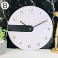 thumbnail image 1 of Reloj de pared circular, sin tictac, sin marco, por batería, digital silencioso, moderno reloj de de para decoración de negro BLESIY reloj de pared silencioso, 1 of 7