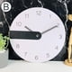 thumbnail image 1 of Reloj de pared circular, sin tictac, sin marco, por batería, digital silencioso, moderno reloj de de para decoración de negro BLESIY reloj de pared silencioso, 1 of 7