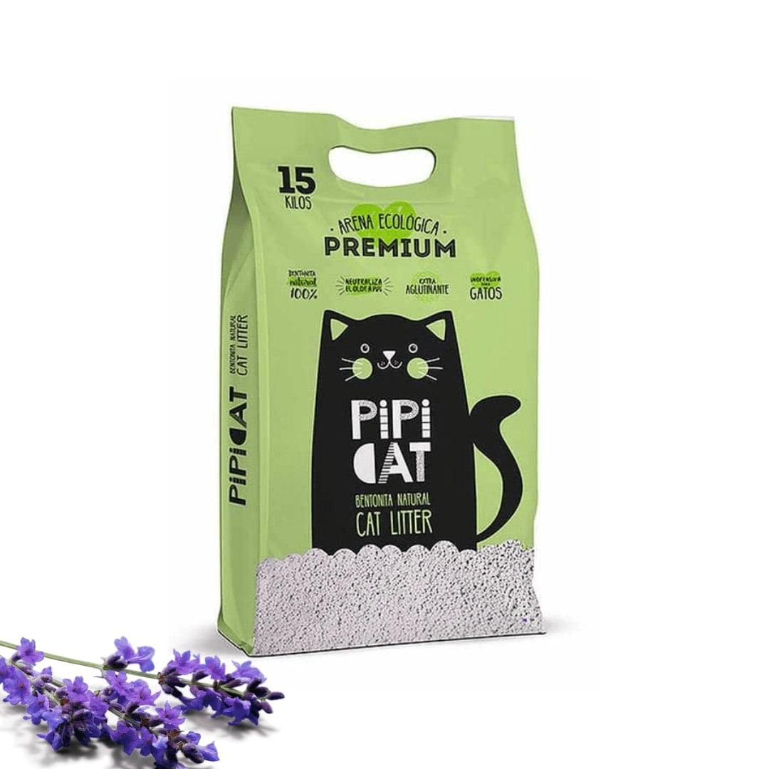 Arena Sanitaria Pipicat Extraglutinante Gatos 15Kg - Lavanda