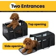 thumbnail image 2 of Soft-Sided  for Dogs & Cats, 20lb Capacity, 4-Sided Mesh, Collapsible Travel Bag, Black, 2 of 7