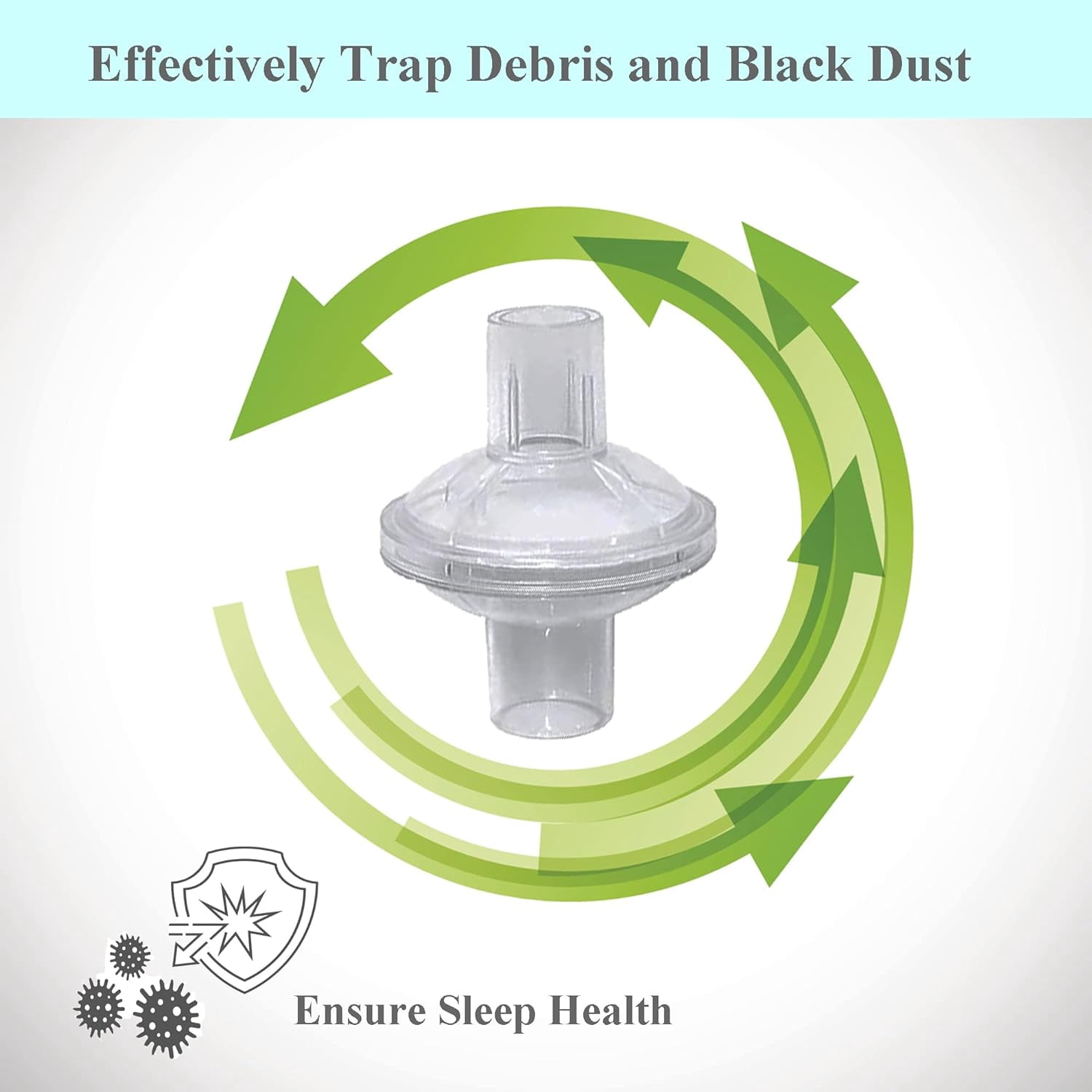 Filters for Cpap Machine - 12 Pcs Cpap Filters fit Inline Filters Compatible with Resmed and Any Machine Size 22mm and 25mm Cpap Tube