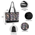 thumbnail image 2 of FORMRS Canvas Laptop Tote Bag for Women with 15.6" Computer Compartments Shoulder Handbag, Neon Llamas Pattern, 2 of 7