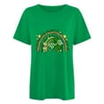 thumbnail image 2 of QIPOPIQ T-Shirts à Manches Courtes pour Femmes à Col Rond T-Shirts de la Saint-Patrick T-Shirt pour Dames T-Shirt Shamrock T-Shirt Vert T-Shirts de la Saint-Patrick T-Shirts Amples Léopard T-Shirts de Fête T-Shirts Graphiques Aubaines, 2 of 4