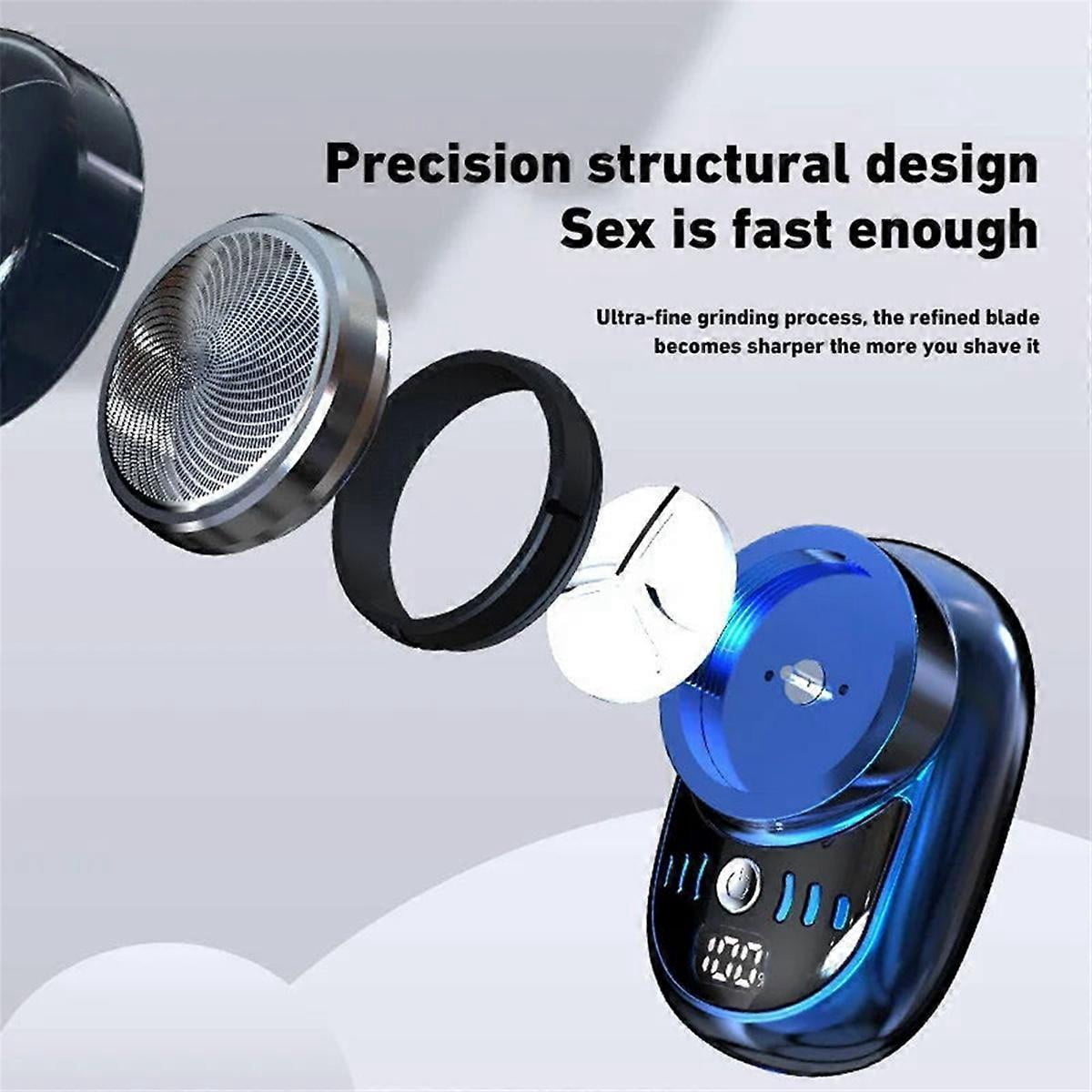 Digital Display Men Travel Detachable Shaver Beard Hair Trimmer,D ...