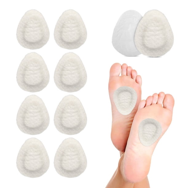 5 pares de almohadillas de fieltro metatarsiano, cojín de pie transpirable para aliviar las molestias del pie, suela del antepié, almohadilla para el pie para viajes de senderismo al aire libre