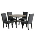 thumbnail image 4 of New Classic Furniture Crispin 48" Round Melamine Wood Dining Table in Gray, 4 of 5