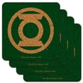 thumbnail image 1 of Green Lantern White Logo Low Profile Novelty Cork Coaster Set, 1 of 4