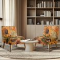 thumbnail image 4 of HELLHERO Butterfly Flower Armless Accent Chair Soft Slipcover, Stain Protection Elastic Bottom Armless Accent Chair Protector for Home Dining Room, 4 of 8