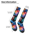 thumbnail image 5 of Easygdp Tropical Palm Leaves Soccer Socks Sport Knee High Socks Calf Compression Athletic Socks for Men and Women, 5 of 9