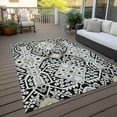 thumbnail image 6 of Addison Rugs Chantille Indoor/Outdoor Transitional Diamonds Black Washable Rectangle Rug, 9' x 12', 6 of 6