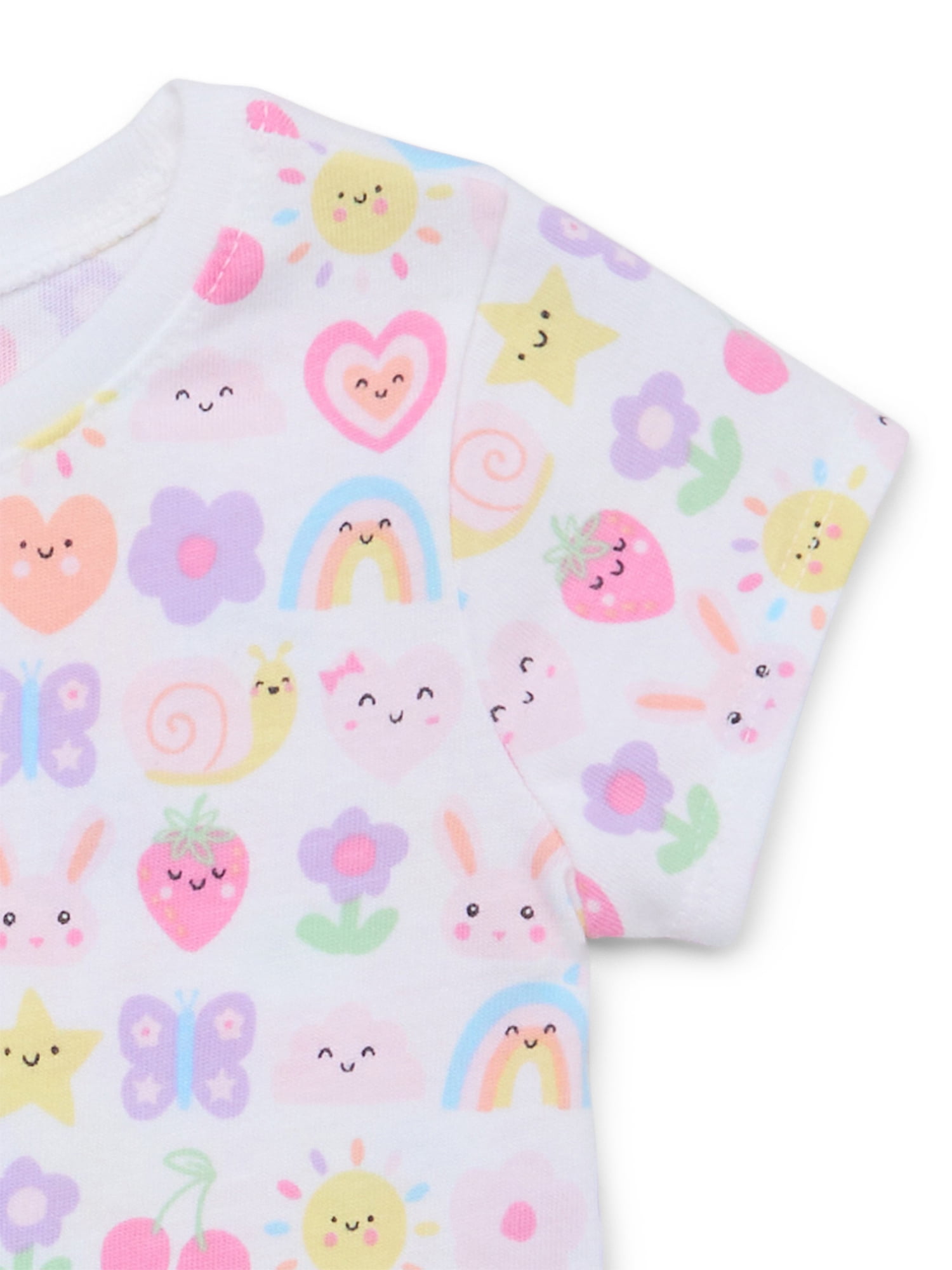 Garanimals Baby Girl Printed Tee with Short Sleeves, Sizes 0M-24M