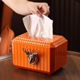thumbnail image 3 of serony Napkin Paper Holder Deer Head Sculpture Tissue Box for Countertop Orange, 3 of 9