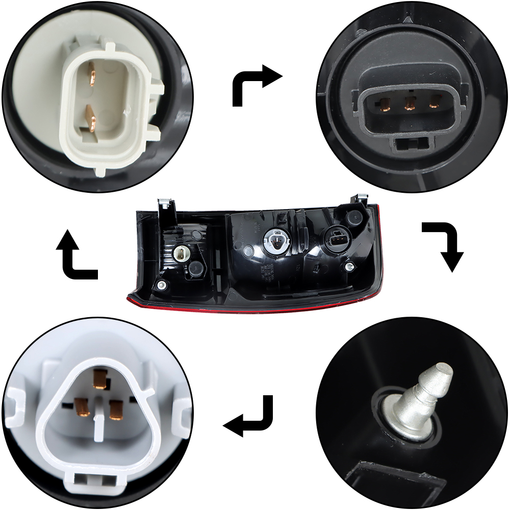 Genrics Driver Side Rear Tail Light left Brake Lamp Replacement for 2016-2017 Toyota Tacoma SR SR5 8156004170, 81560-04170