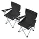 thumbnail image 4 of SONGMICS Sillas de Camping, Juego de 2 Sillas de Exterior, Apoyabrazos, Bolsillo para Tazas, Plegable, Carga de 120 kg, Negro MGCB01BK, 4 of 10