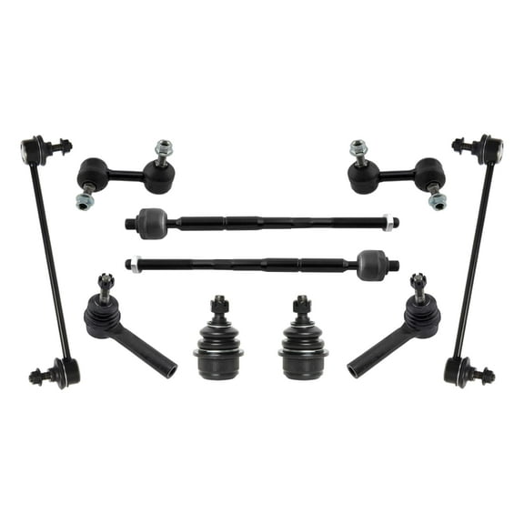 PartsW - 10 Pc Front & Rear Suspension Kit Outer & Inner Tie Rod Ends, Sway Bar End Links, Lower Ball Joints for Chrysler 200, Chrysler Sebring, Dodge Avenger