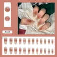 thumbnail image 2 of Uñas postizas, juego de 24 piezas, incluye pegamento. Uñas postizas removibles, fragmentos brillantes color caramelo, uñas francesas delicadas, 2 ml, 2 of 7