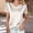 White, variant on Women's Casual V-Neck Mesh Rhinestone Short Sleeve Top Solid Color Blouse