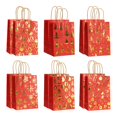thumbnail image 4 of 12 bolsas de regalo con asas, versátiles para hombres y mujeres. Bolsas rojas y doradas para compra, ideales para compromisos, regalos de ,, 4 of 9