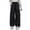 Black, variant on Kids Girl Pants Girls Solid Straight Leg Cargo Pants Drawstring Elastic Waist Fashion Childrens Bottoms Streetwear for Kids Black 5 Years-6 Years
