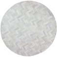 thumbnail image 1 of Bashian H112-CRE-8 RND-RH12 Collection Santa Fe Tapis Rond Contemporain en Cuir Cousu Main, Crème - 8 Pieds, 1 of 1