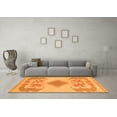 thumbnail image 3 of Ahgly Company Indoor Square Abstract Orange Modern Area Rugs, 4' Square, 3 of 4