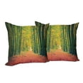 thumbnail image 6 of Ambesonne Fall Throw Pillow Cover 2 Pack, Warm Autumn Dramatic Road, 18", Green, 6 of 6
