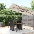 thumbnail image 1 of vidaXL 5 Piece Garden Bar Set Black Poly Rattan& Solid Wood Acacia, 1 of 4