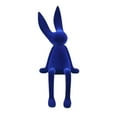 thumbnail image 3 of Figura decorativa de conejo sentado, estatua portátil, linda escultura decorativa para Azul, 3 of 9