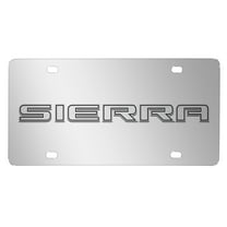 GMC Sierra 3D Nameplate Mirror Chrome Stainless Steel License Plate