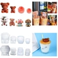 thumbnail image 3 of Ice Molds 2 Pack,Ice Cube Trays Mold to DIY Lovely 3D Drink Ice Coffee Juice Cocktail,Silicone Candle Chocolate Mold for Easter Halloween Christmas Party Cake Decoration, 3 of 6
