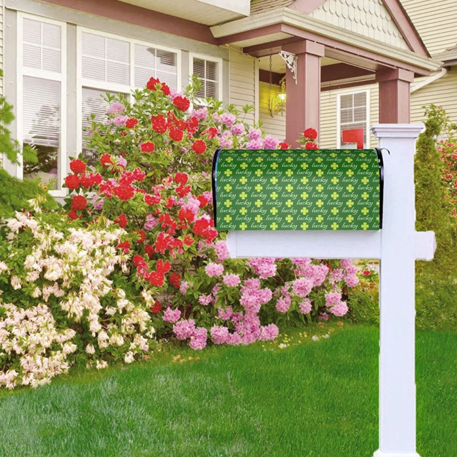 Xecao Happy St. Patrick's Day for Mailbox Cover with Magnetic Strips, Waterproof and Sunscreen, Adds a Decorative Touch to Your Garden Yard-21x18 in