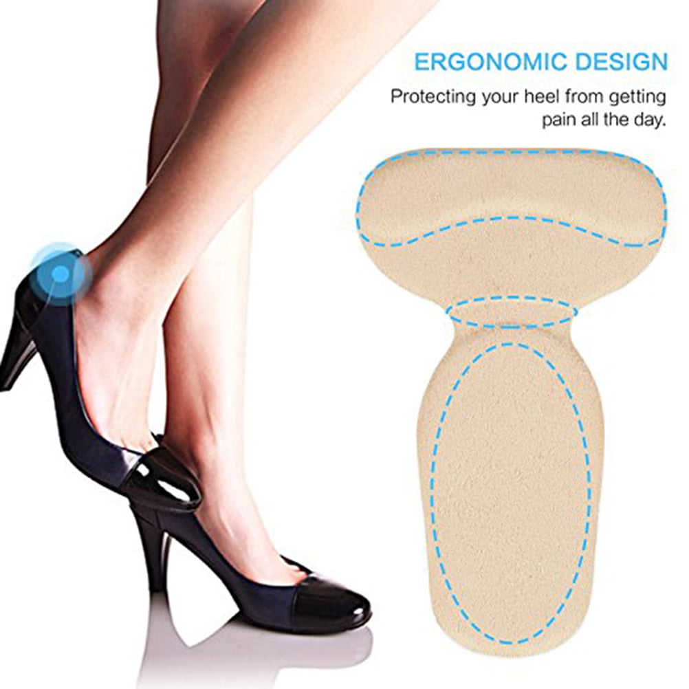 2 Pairs Comfort Heel Pads Grips Liners Back Heel Cushion Insoles Blisters Gel 