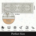 thumbnail image 5 of Findosom 2'x6' Vintage Boho Runner Rug Washable Non-slip Area Rug,Hallway Indoor Farmhouse Bedroom Kitchen Living Room Non Shedding Runner, Contemporary Low Plie Floor Carpet Doormat,Taupe, 5 of 9