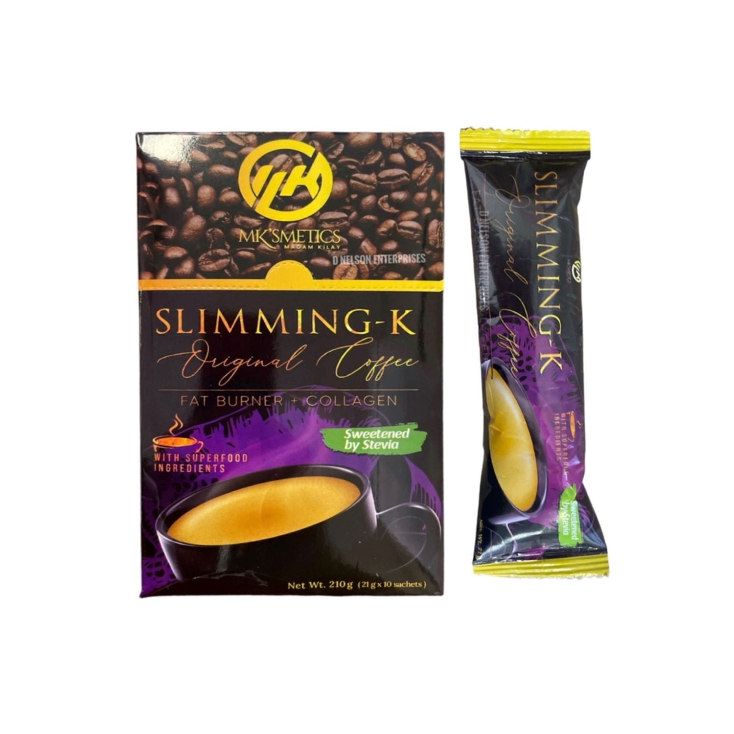 MK Slimming-K Coffee, Collagen, Garcinia Cambogia, Stevia, 30