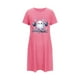 thumbnail image 5 of Camisón corto de talla grande para mujer, camisón de manga corta con estampado de pecho a la moda, camisón para mujer, 5 of 5