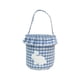 thumbnail image 2 of Decoración de Pascua Bolso con borlas de conejo • Bolsa de almacenamiento de tela a cuadros 22x23 cm • Azul Rosa Verde Púrpura • Regalo Organizador de Huevos Ligero y Resistente, 2 of 7